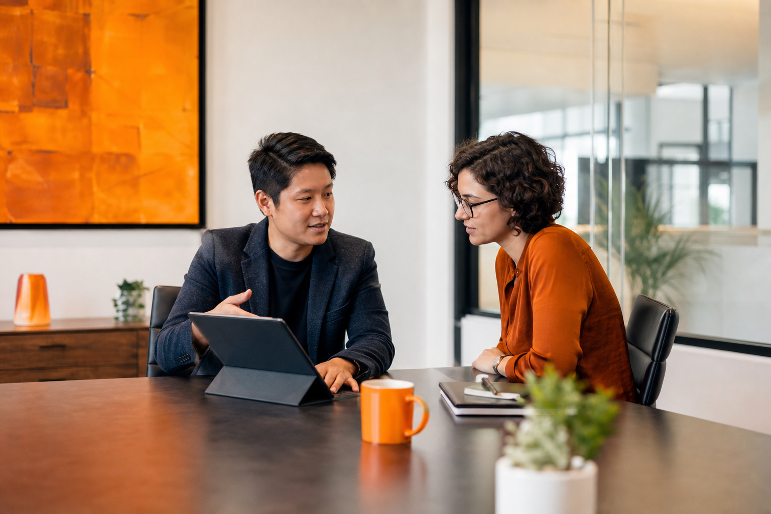 Software Specialist Meets Prospective Customer
