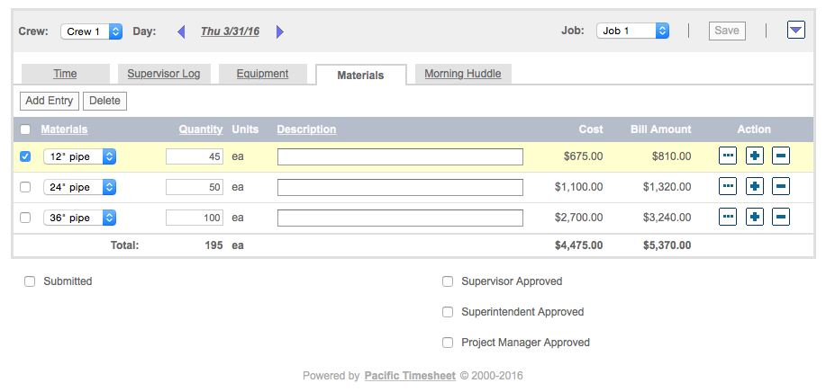 equipment tracking pacific timesheet equipment tracking