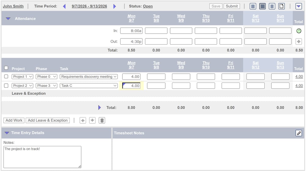 project-attendance-combination-timesheet